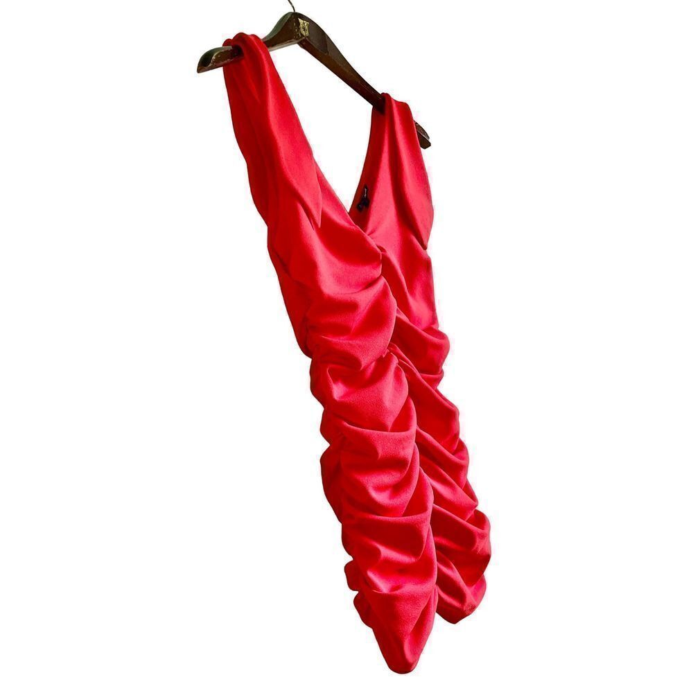 Ruched Tie It Down Crepe Mini Dress - Picture 6 of 16
